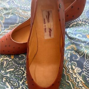 Etienne Aigner Cognac Ostrich Heels